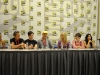 FOX FANFARE AT COMIC-CON 2010: (L-R) GLEE cast member Naya Rivera, executive producer Dante DiLoretto, Chris Colfer, executive producer and creator Ryan Murphy, Heather Morris, Kevin McHale, Jenna Ushkowitz and Amber Riley during the GLEE press room on Sunday, July 25, at the FOX FANFARE AT COMIC-CON 2010 in San Diego, CA.