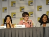 FOX FANFARE AT COMIC-CON 2010: (L-R) GLEE cast members Jenna Ushkowitz, Kevin McHale and Amber Riley during the GLEE panel session on Sunday, July 25, at the FOX FANFARE AT COMIC-CON 2010 in San Diego, CA.