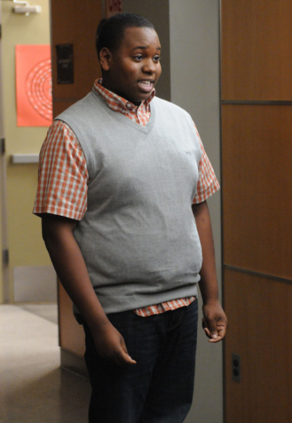 GLEE: Alex Newell ("The Glee Project"  finalist) guest-stars as Wade in the "Saturday Night Glee-ver" episode of GLEE airing Tuesday, April 17 (8:00-9:00 PM ET/PT) on FOX. ©2012 Fox Broadcasting Co. Cr: Adam Rose/FOX
