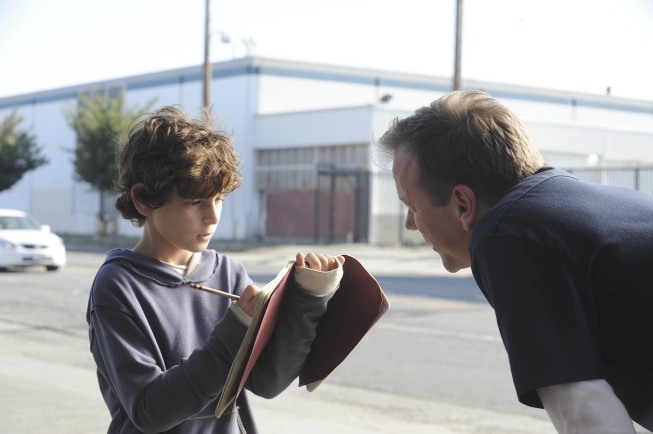 TOUCH: Martin (Kiefer Sutherland, R) tries to understand his son Jake (David Mazouz, L) in TOUCH which debuts with a special preview Wednesday, Jan. 25 (9:00-10:07 PM ET/PT) and then makes its series premiere Monday, March 19 (9:00-10:00 PM ET/PT) on FOX. Â©2012 Fox Broadcasting Co. Cr: Richard Foreman/FOX