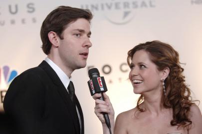 Jenna Fischer and John Krasinski on E!