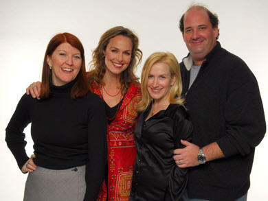 Angela Kinsey, Melora Hardin, Kate Flannery and Brian Baumgartner of The Office