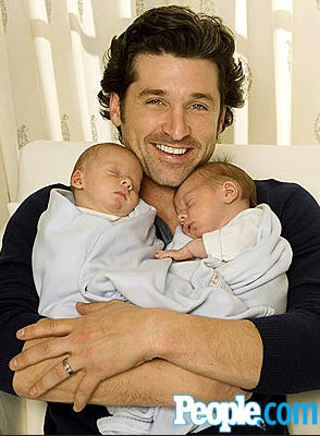 Patrick Dempsey and his twins