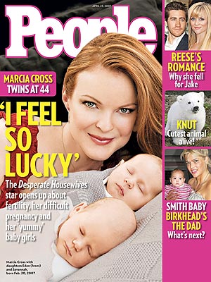 Marcia Cross Introduces Her New Babies (People Magazine)