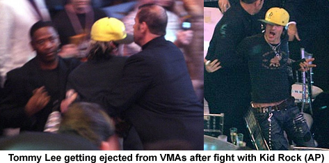Tommy Lee with Police: Kid Rock and Tommy Lee Fight at MTV VMAs (Update)
