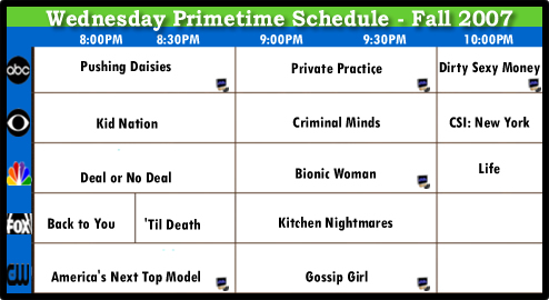 2007 Fall TV Schedule - Wednesday