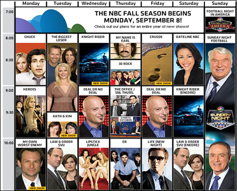 NBC 2008-2009 Schedule