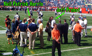 Neil Patrick Harris and Jeff Probst, Patriots Game