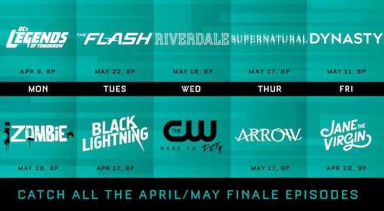CW finale dates 2018