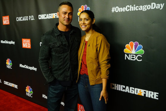 Taylor Kinney and Miranda Rae Mayo