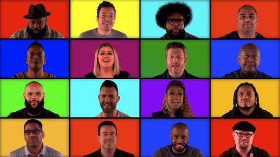 THE VOICE Coaches Perform a Mashup of Their Hits with The Roots
